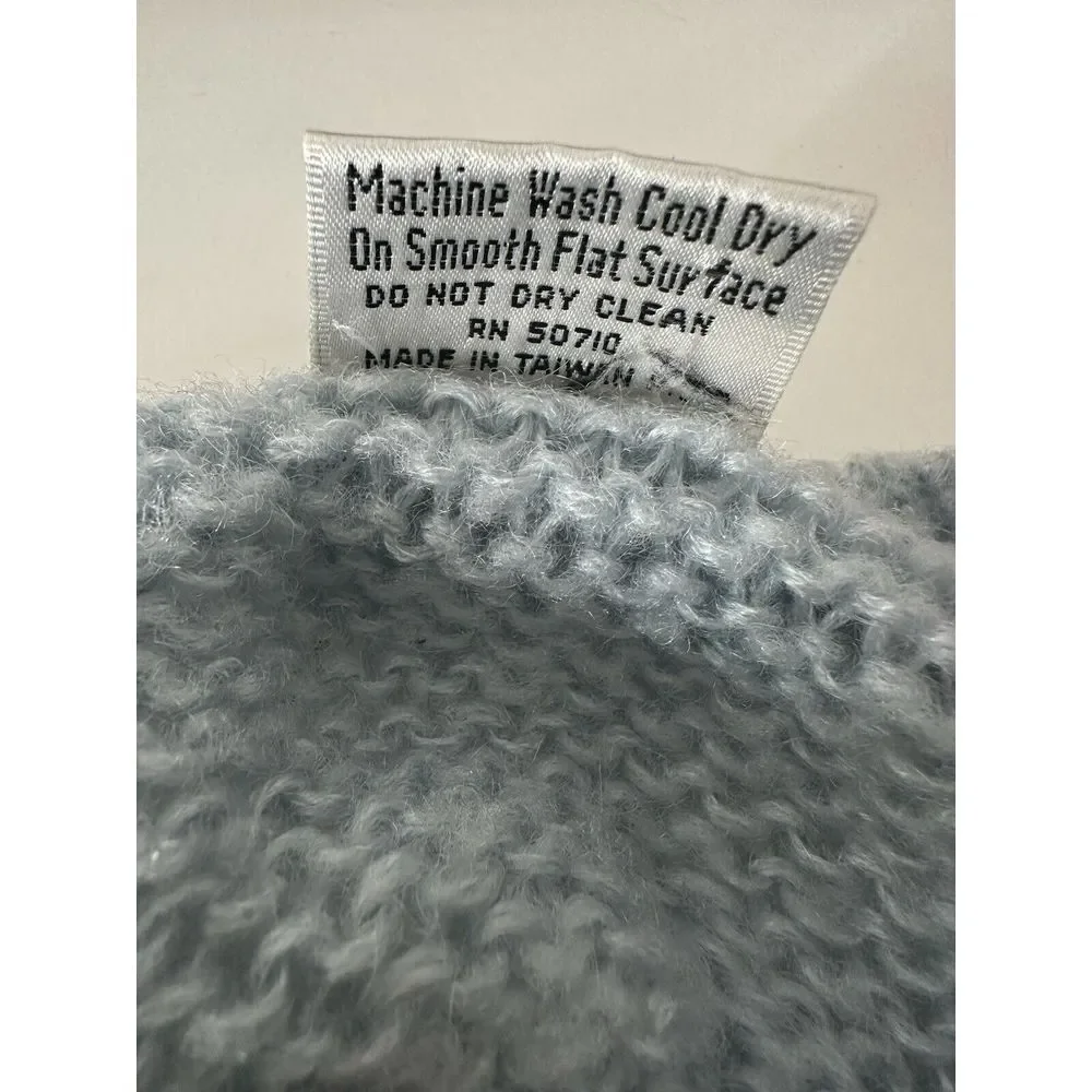 Vintage Ades Of California Women's Sweater XL Birds Cloud Beach Outdoor Y2K Blue - Picture 4 of 10